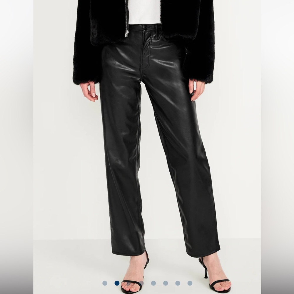 High-Waisted OG Loose Faux-Leather Pants